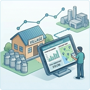 Managing milk procurement from hundreds or thousands of village collection centres daily