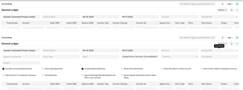 Expandable Report Filters