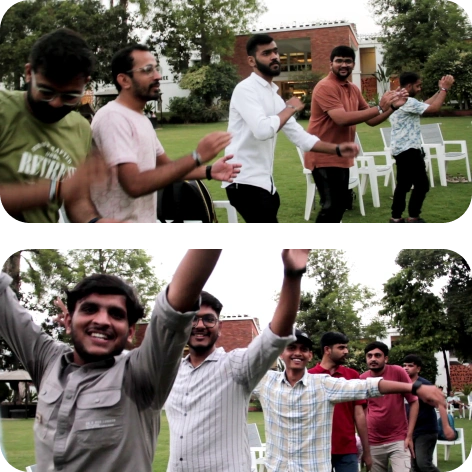 Office trip evening filled with traditional music and Garba dance